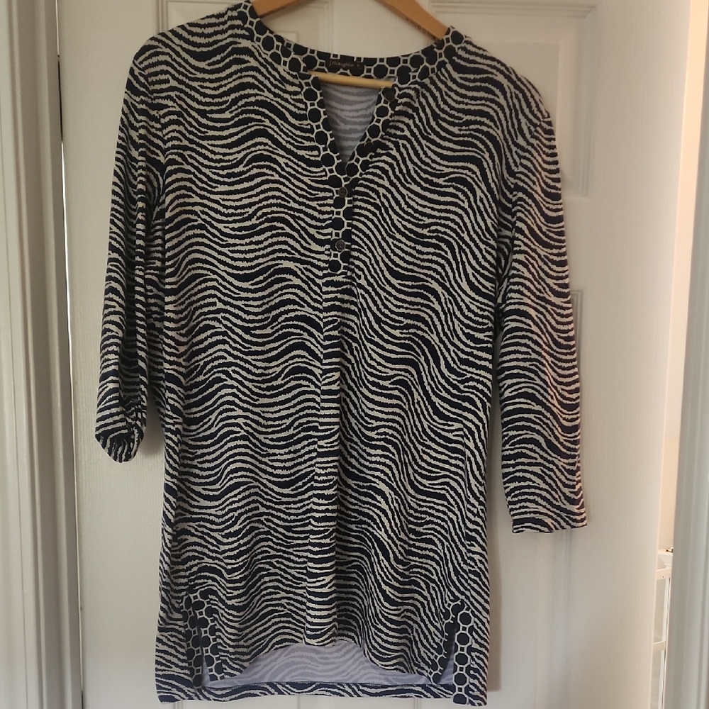 Zebra Print Tunic Top